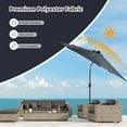 thumbnail image 6 of PetFurnishn 10 FT Solar Patio Umbrella with 112 LED Light, Outdoor Umbrella with Tilt Adjustment, Crank System, 8 Metal Ribs & Vented Top, Deck Table Market Umbrella for Garden Pool Deck Yard, 6 of 10