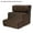 Brown, variant on Visland 3-Step Dog Steps Stairs Pet Ladder Cover Detachable Comfortable Faux Leather Non-Slip Dog Ramp Stairs Case for Puppy