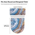 thumbnail image 7 of HELLHERO Marble Pattern Fits All Toilet Shapes Toilet Seat Cover with Elastic Bottom, 7 of 7