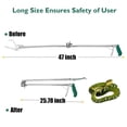 thumbnail image 6 of HOMEYA Foldable 47" Snake Tongs Heavy Duty Catcher Reptile Grabber Hook Stick Wide Jaw Handling Tool, 6 of 7