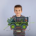 thumbnail image 5 of Dinosaur Transport Truck, Dinosaur Playset Toys with 3 Dino Figures, Large Triceratops Vehicle Carrier Car Toys, Dinosaur Toys for Boys Ages 3+, Birthday Gifts for Toddler Kids, 5 of 8