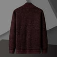thumbnail image 5 of Kureaily Autumn And Winter Men's Casual Stand And Fleece Thickened Warm Knit Cardigan Sweater Coat Mens Pullover Sweater, 5 of 5
