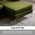 thumbnail image 7 of LiangFu U-Shaped 4-SeaterCouch ,SofaConvertible Sectional Sofa ,Modern Flannel Fabric , Suitable for Small Living Rooms, Green, 7 of 7