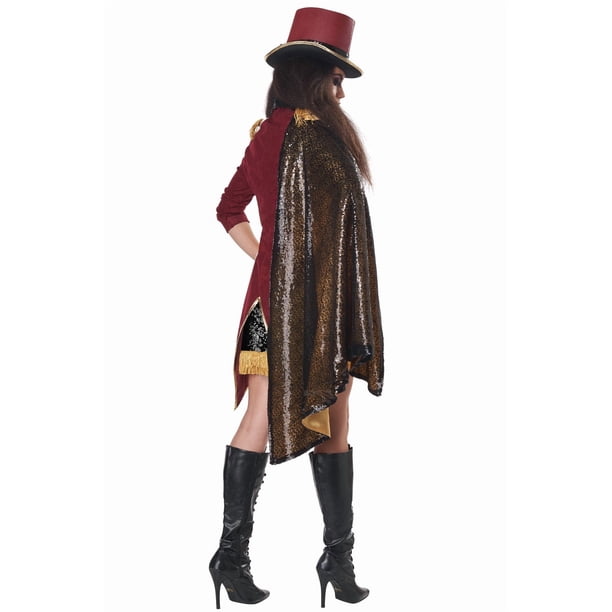 Women's Dazzling Ringmaster Fancy Dress Costume Large