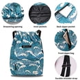 thumbnail image 2 of Bolsa cordón impermeable, mochila cordón, bolsa gimnasio Sackpack, mochila deportiva mujeres y niñas, 2 of 3