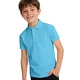thumbnail image 2 of KAUOD Boys Girls Polo Shirts Short Sleeve Lapel Collar School 𝗨niform Tops Summer Preppy Casual Solid Pullover Shirt, 2 of 9