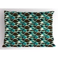 thumbnail image 1 of Retro Pillow Sham Weathered Texture of Geometrical Composition with Moire and Intersecting Circles, Decorative Standard Queen Size Printed Pillowcase, 30 X 20 Inches, Multicolor, by Ambesonne, 1 of 2