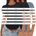 thumbnail image 2 of MEICHEN Women's Crop T Shirt Girls Summer Pullover Top Women's Thin Round Neck Fashion Short Sleeves, 2 of 4