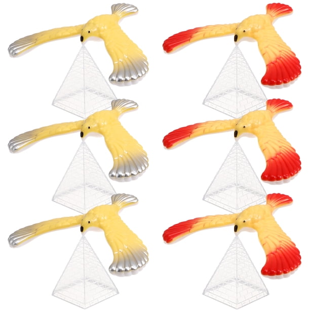 BRIGHTFUFU 6 uds divertidos juguetes de águila de equilibrio juguetes de pájaros de plástico juguete educativo para niños