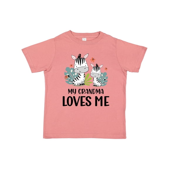 Inktastic Zebra My Grandma Loves Me Boys or Girls Toddler T-Shirt
