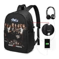 thumbnail image 2 of 17in SKZ Stray Korea Ki Backpack With USB Charging Port Large Bookbag Travel Laptop Bag For Adult, 2 of 8