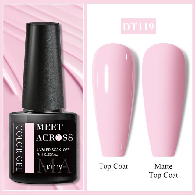 MEET ACROSS-esmalte de Gel para uñas, barniz semipermanente para manicura francesa, color blanco lechoso y transparente, 8ml