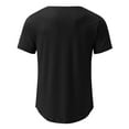 thumbnail image 7 of Mens Shirts Summer Men Casual Solid Round V-neck Slim Short-sleeved T-shirt Bottoming Shirt Tops, 7 of 7