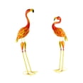 thumbnail image 3 of Almencla 2 Pièces Métal Flamant Rose Jardin Statue Sculpture Décorative pour Entrée de Pelouse, 3 of 8