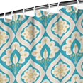 thumbnail image 3 of Blue Pioneer Flower Pattern Shower Curtain 84"x72" ,Bathroom Decorative Shower Curtains Set with 12 Hooks,Modern Waterproof Washable Shower Curtain, 3 of 6