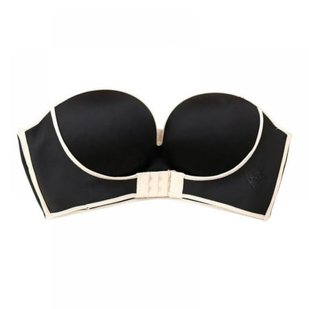 

Women Strapless Padded Bra Women Push Up Bra Sexy Lingerie Invisible Brassiere With Adjustable Shoulder
