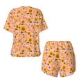 thumbnail image 5 of Lsque Plaid Sunflower Women's Short-Sleeved Pajama Set - 2 Piece Soft and Lightweight Sleepwear Set-Medium, 5 of 9