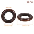 thumbnail image 2 of Unique Bargains 20Pack 30mm Natural Wood Rings, 6mm Thick Solid Wooden Circles for DIY Crafts, 2 of 6