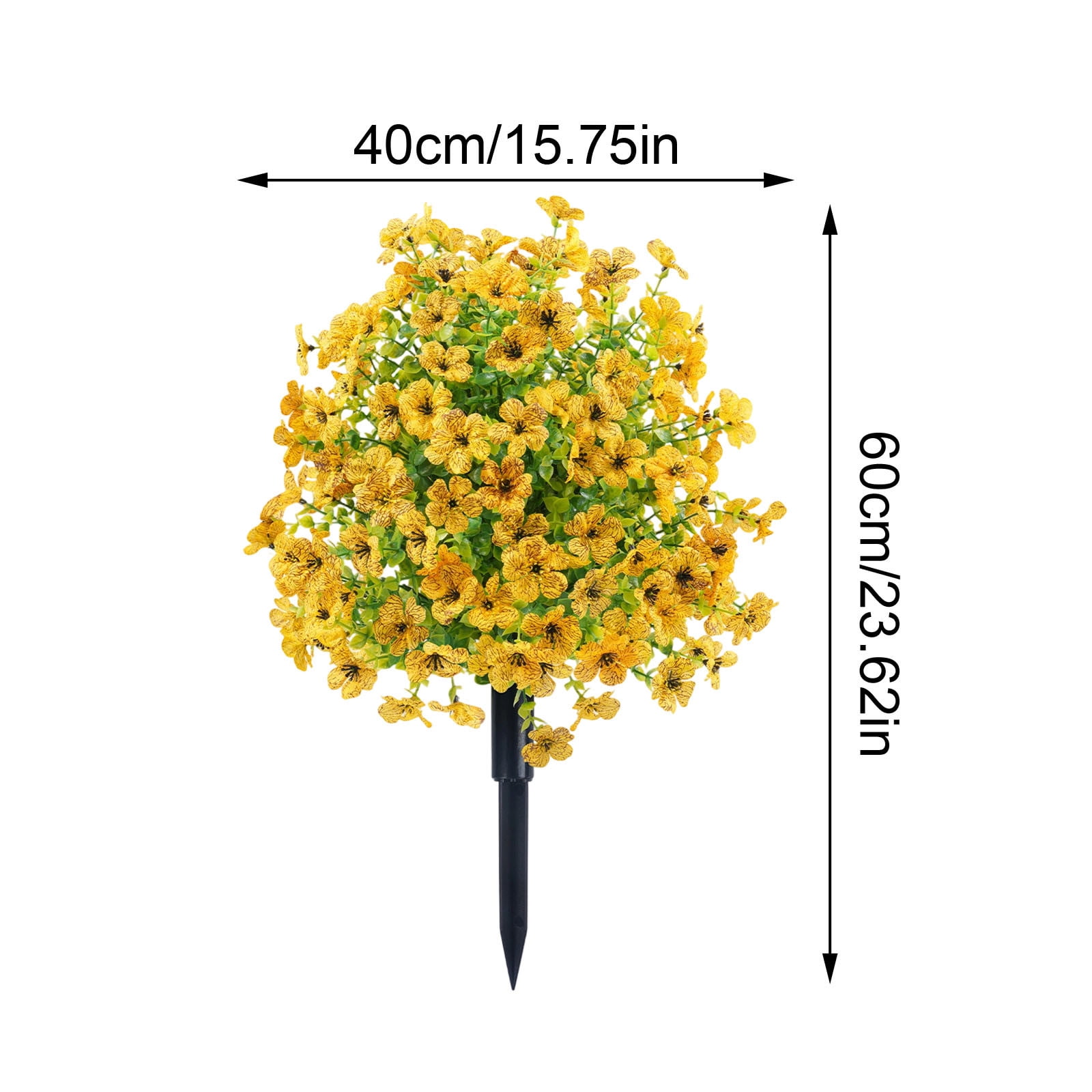 Up to 65 off!Yyuenw Artificial Boxwood Topiary Ball Trees with Ground Spike, Faux Plants Outdoor UV Resistant Artificial Flowers, 23.6" 210Realistic PE Blooms, Fake Floral Spring Garden Decorations