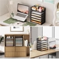 thumbnail image 4 of Black Mesh 6 Tier Desk Organizer with Handle, 4 of 7