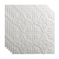 thumbnail image 1 of FASÄDE Traditional 2 Decorative Vinyl 2ft x 2ft Lay in Ceiling Panel in Matte White (5 Pack), 1 of 5