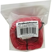 100ft 22AWG - Solid Copper Wire Red PVC Insulation UL1007 Rated 300V 80 - Electronics Hookup Wire TINNED for Corrosion Resistance Designed for Easy Soldering and Breadboard Usage - Economy Bagged