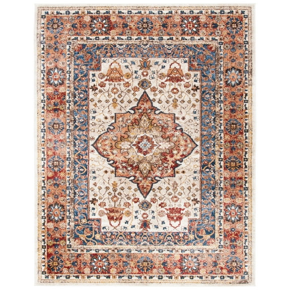 SAFAVIEH Bijar Rhona Oriental Area Rug, Ivory/Rust, 8' x 10'
