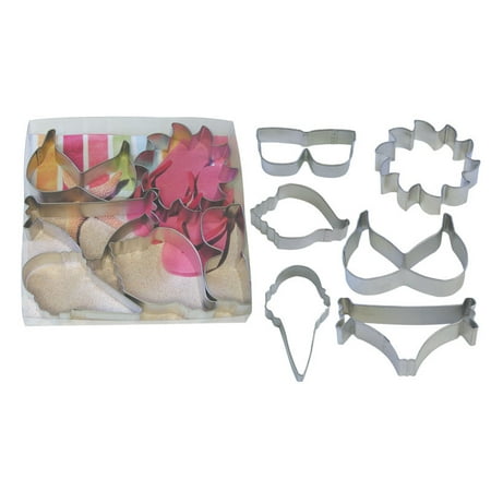 Summer - Bikini, Conch, Sunglasses, Ice Cream & Sun Cookie Cutter Set -