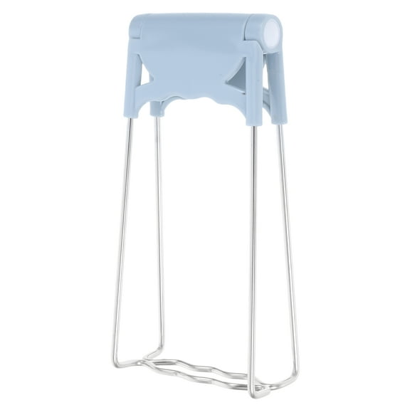 FRCOLOR Universal Kitchen Stainless Steel Plate Lifter, Folding Hot Dish Plate Bowl Clip Plate Retriever Tongs for Cooking Baking Steaming Sky-blue