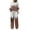 Brown, variant on Aofany Women's 2 Piece Outfits Long Sleeve Top Wide Leg Pants Set Lounge Sets with Pockets