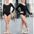 thumbnail image 4 of ToBeInStyle Girl's Long Sleeve & Legless Leotard - Black - 12-24 Years, 4 of 8