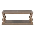 thumbnail image 4 of GZXS Rustic Coffee Table in Brown, 2-Tier Rectangle Accent Center Table for Living Room, Home Office, 43.5"L x 27.9"W x 18.1"H, 4 of 9