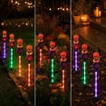 thumbnail image 6 of 6 Styles Halloween Solar Ground Stake Lights Pumpkin Ghost Mummy Maple Leaf Waterproof LED Outdoor Garden Lamps Auto On/Off 2 Lighting Modes On/Flashing for Yard Party Decor, 6 of 7