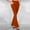 Orange, variant on Dxzfnsa Women's Flare Pants Women Fashion Casual Knitted Trousers Lightweight Solid Color High Waist Elastic Long Pants Temperament Slim Flare Trousers with Pockets