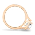 thumbnail image 4 of ESTE ORIGIN 2.50Ct IGI Certified Pear Cut Lab-Grown Diamond Ring, Cathedral Halo & Pavé Band in 10K Rose Gold for Women US 5.5, 4 of 7
