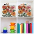thumbnail image 6 of Yayeee 2 Pack Canvas Storage Basket with Handles for Shelves Fabric Bins Closet Organizer, Hand Drawn Floral, 6 of 8