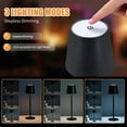 thumbnail image 3 of HIBIBUD 2026 New 13.7” 3 Color Stepless Metal Table Lamp with Acrylic Shade for Bedroom,Desk,Nightstand,Office,Home,Reading, 3 of 6
