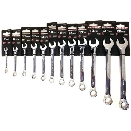 

Powerbuilt 12pc Metric Combination Wrench Set 7mm - 22mm