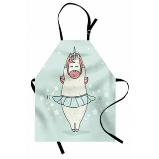 INRAINE Unicorn Toddler Apron for Girls Cute Cooking Apron with Pocket  Funny Waterproof Bib Painting Aprons for Kids 6-12