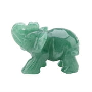 Natura Green Jade Stone Elephant, Crystal Elephant Figurines,Natura Jade Carved Elephant Crystal Figurine Home Decoration Furnishing Article,Home Decoration Furnishing Article C