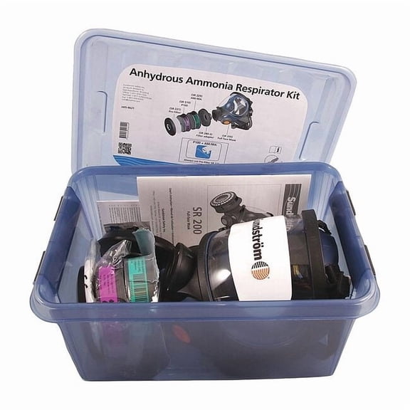 Full Face Respirator Kit, Includes 2 Cartridges, SR200 Sereies, Fixed, Size M
