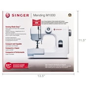 SINGER M1000 Sewing Machine + Accessories | 32 Stitch Applications | Compact, Lightweight & Portable - White