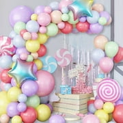 SPECOOL Candy Balloon Garland Arch Kit - Candyland Party Decorations with Pastel Macaron Lollipop Balloons for Christmas Holiday Candy Theme Baby Shower Birthday Party Supplies