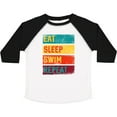 thumbnail image 3 of Inktastic Swimming Eat Sleep Swim Repeat Boys or Girls Toddler T-Shirt, 3 of 5