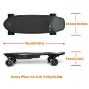 Exway Wave Belt Electric Skateboard, Travel-friendly, Speed 23mph, Range 12miles, Wheels 85mm, for Adults