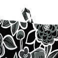thumbnail image 5 of Jordan Manufacturing 44" x 21" Halsey Shadow Black Floral Rectangular Outdoor Chair Cushion with Ties and Hanger Loop, 5 of 12