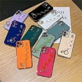 thumbnail image 2 of Girl Women Gold Electroplated Outlines with TPU Back Shell Phone Case + Hearts Chain, Compatible with iPhone 13, Full Body Protection (Scratch-resistant & Shockproof) - Grey, 2 of 14