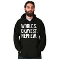 thumbnail image 5 of Worlds Okayest Nephew Aunt Uncle Joke Hoodie Hooded Sweatshirt Men Brisco Brands S, 5 of 5