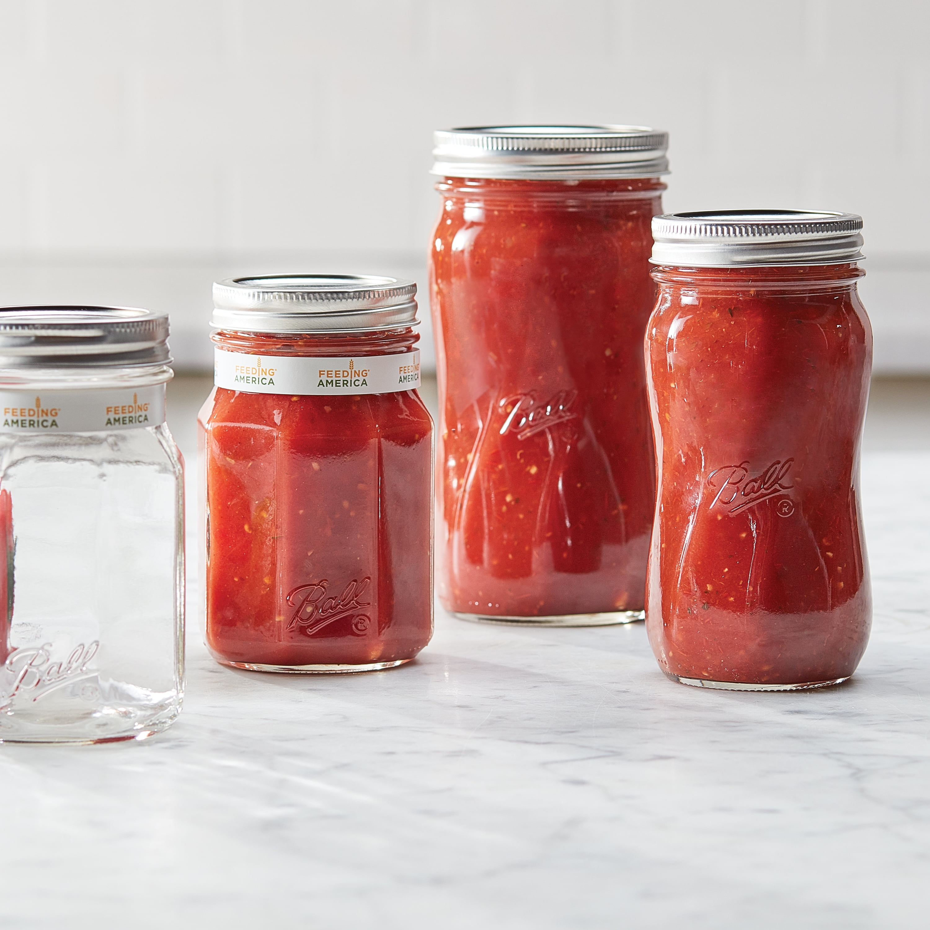 Ball Collection Elite Spiral Regular Mouth 16-Oz. Glass Mason Jars, 4-Count