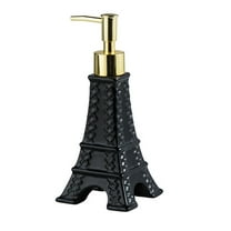 WiMiFar Eiffel Tower Ceramic Soap & Lotion Dispenser Pump - 7oz Bathroom Decor 3.5x8" Paris Theme